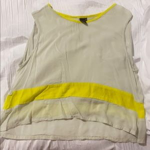 valija blouse gray and neon green